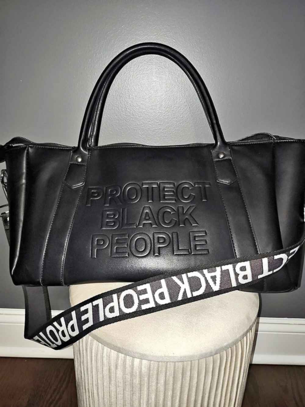CISE Protect Black People Duffle Bag Black
